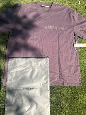 Essentials “Plum” Tee New with Tags Sz M